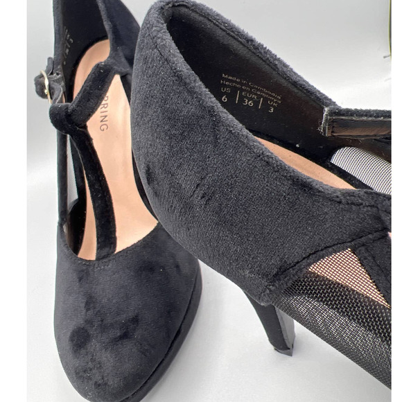 Call It Spring black suede heels sz 6 - Picture 9 of 11